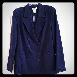 Women’s Dark Blue Button Blazer